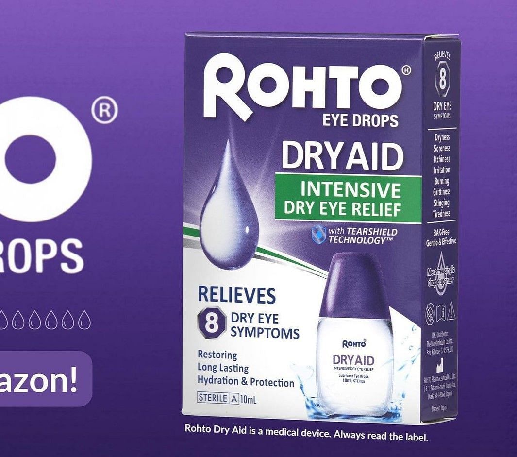 Best eye drops for red eyes: Rohto Dry Aid (Image by rohtodryaid_uk/Instagram)
