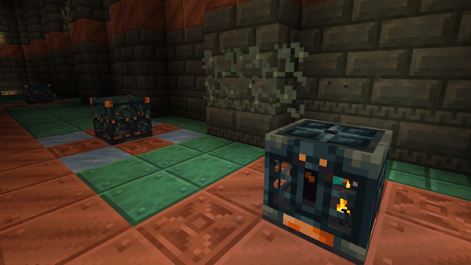 Vaults in trial chambers are now more identifiable compared to trial spawners (Image via Mojang)