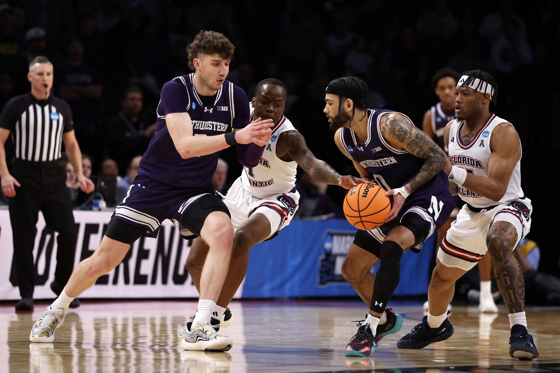 Northwestern defeated Florida Atlantic in overtime 77-65 in the first round of March Madness.