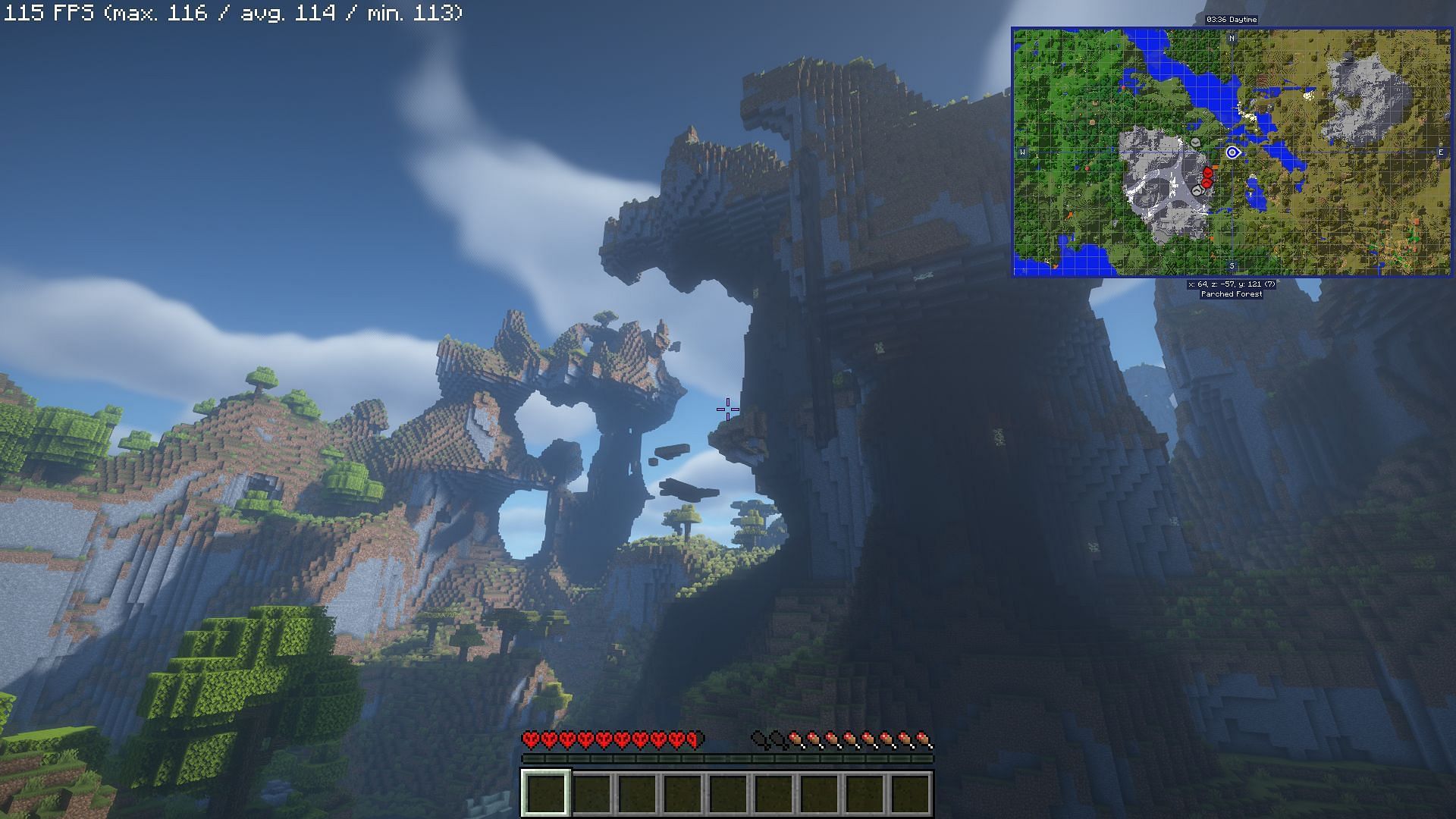 A new hardcore world is flush with both potential and danger (Image via Mojang)