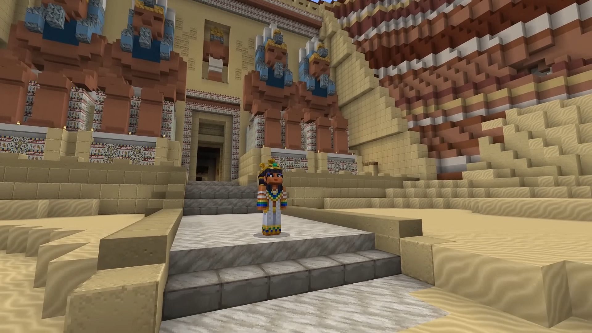 Take in the awe of one of the first great civilizations in this Minecraft DLC (Image via Mojang)