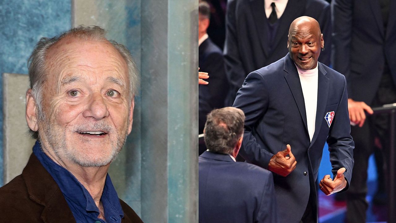 Bill Murray cracks jokes about game-winning sequence in the original Space Jam movie with Michael Jordan