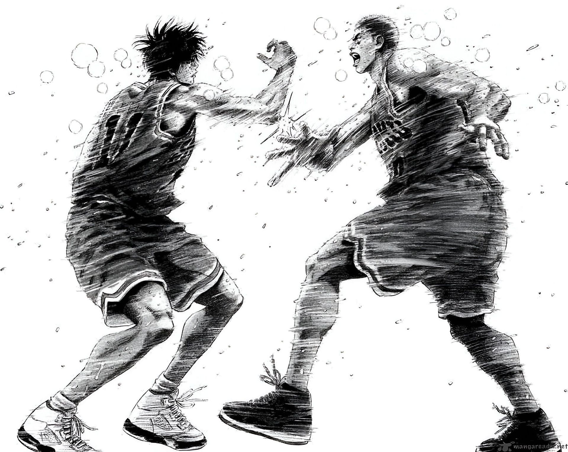 A panel from the Slam Dunk series (Image via Shueisha)