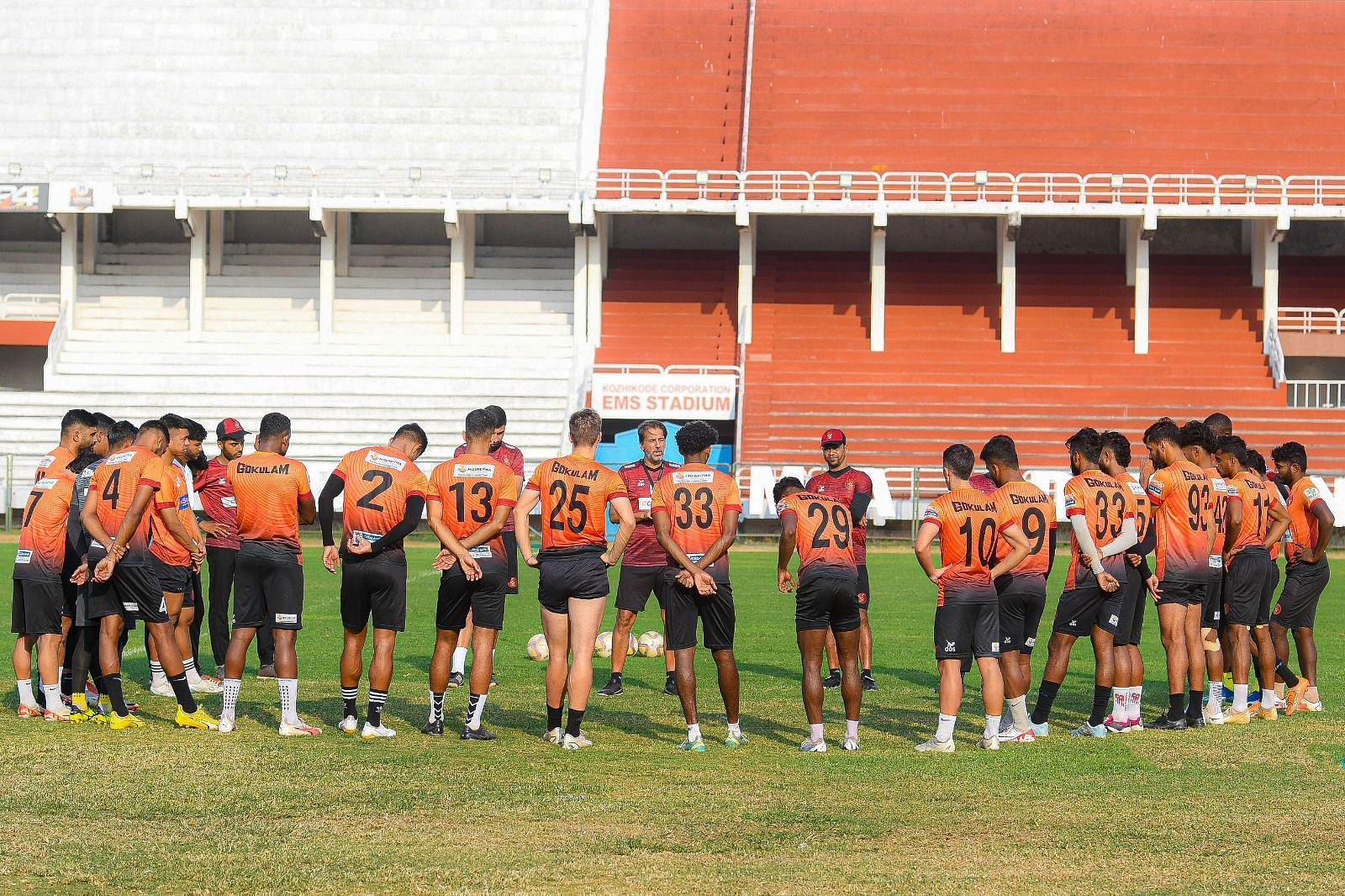Gokulam Kerala FC squad training session (Credits: X / GokulamKeralaFC)