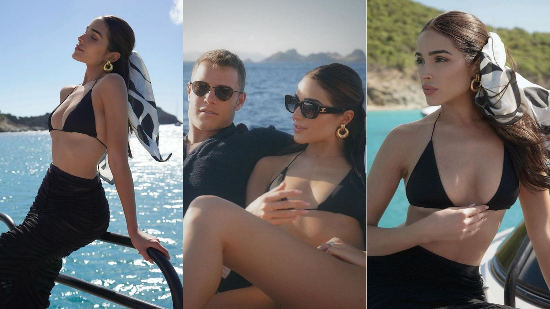 Olivia Culpo and Christian McCaffrey take offseason vacation