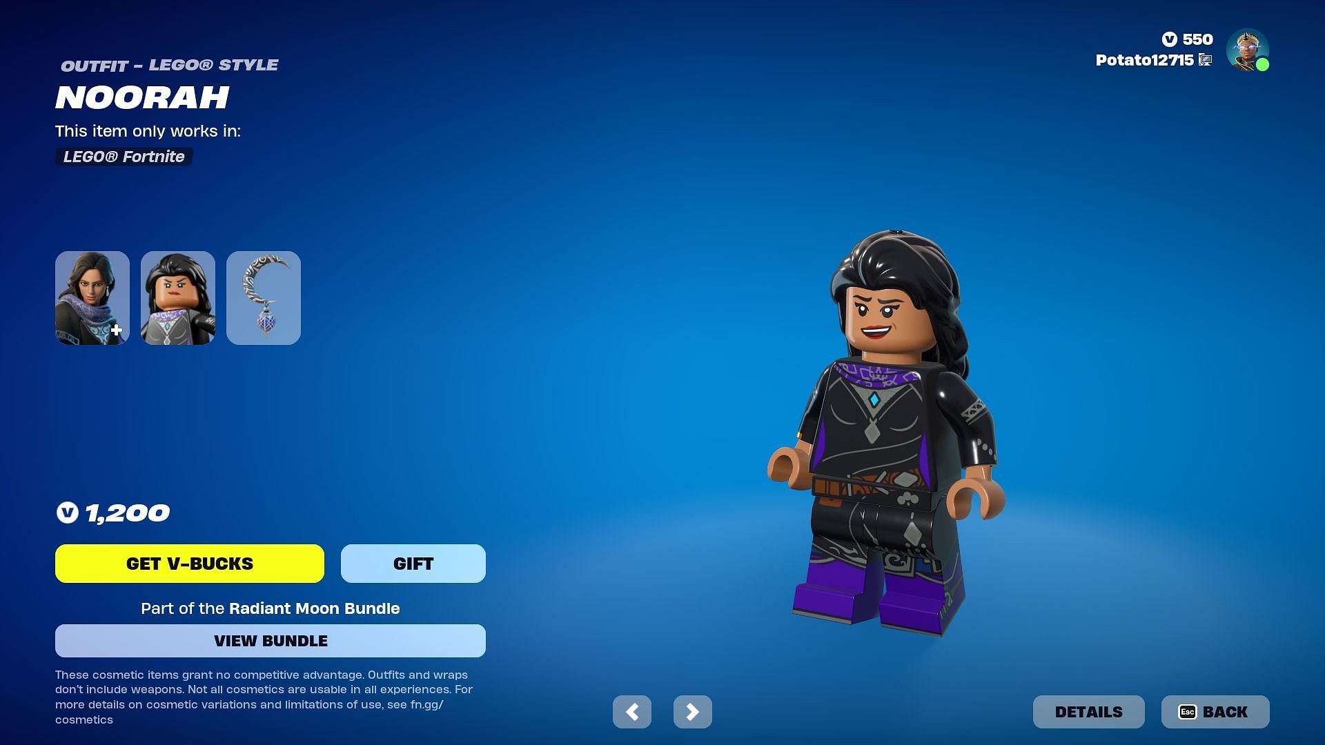 Anwar and Noorah Skins have LEGO Styles (Image via Epic Games/Fortnite)