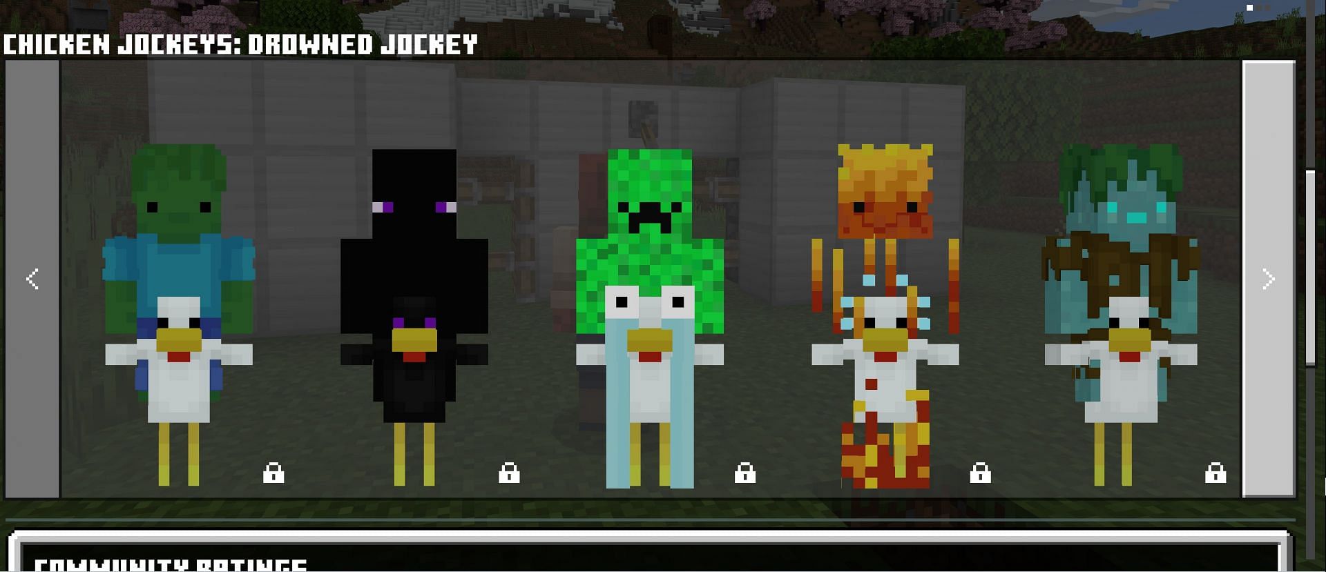 The skins in this pack all have a ton of charm. (Image via Mojang)