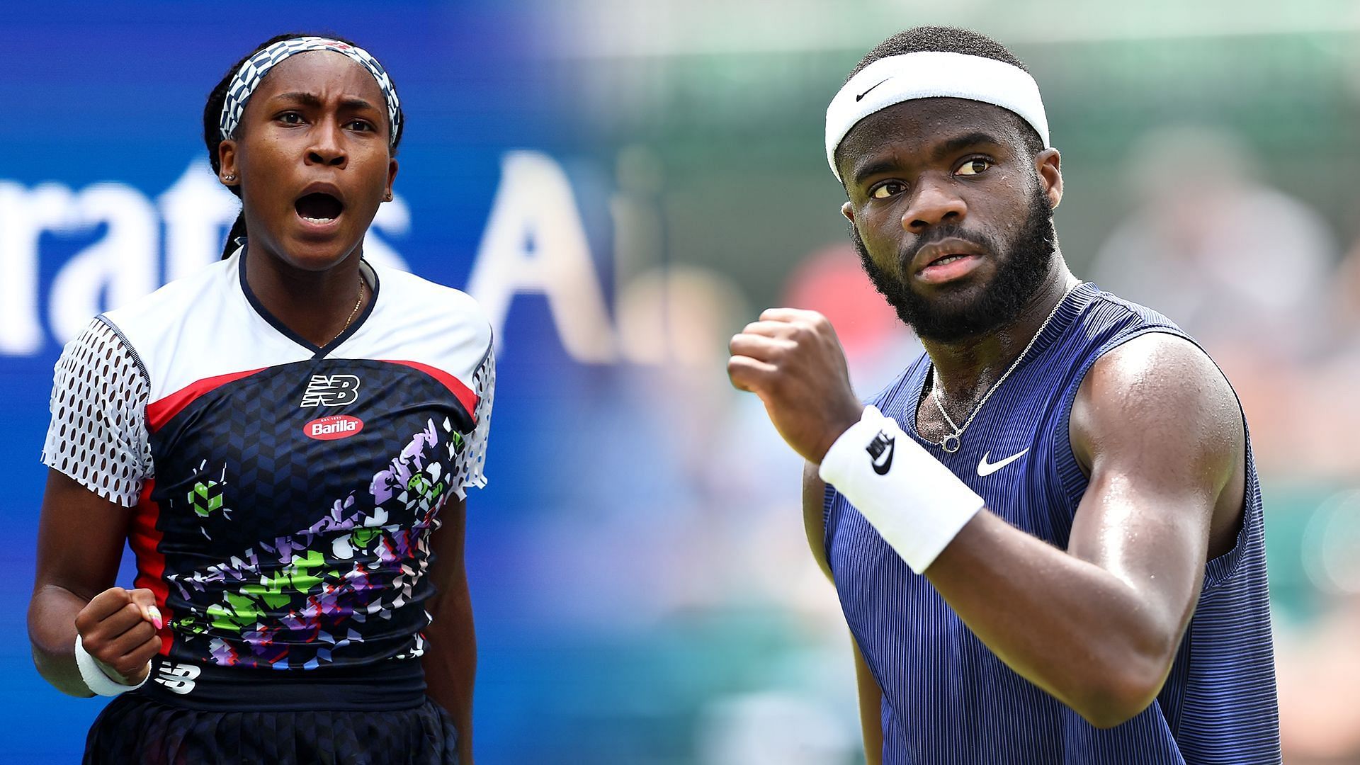 coco Gauff(left) and Frances Tiafoe(right)