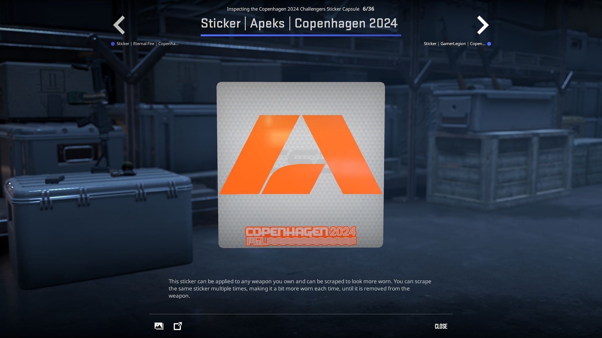 APEKS sticker (Image via Valve)