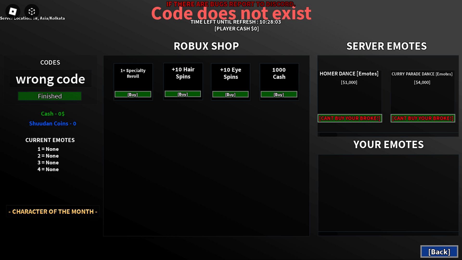 Here&#039;s how you troubleshoot codes in Shuudan (Roblox || Sportskeeda)