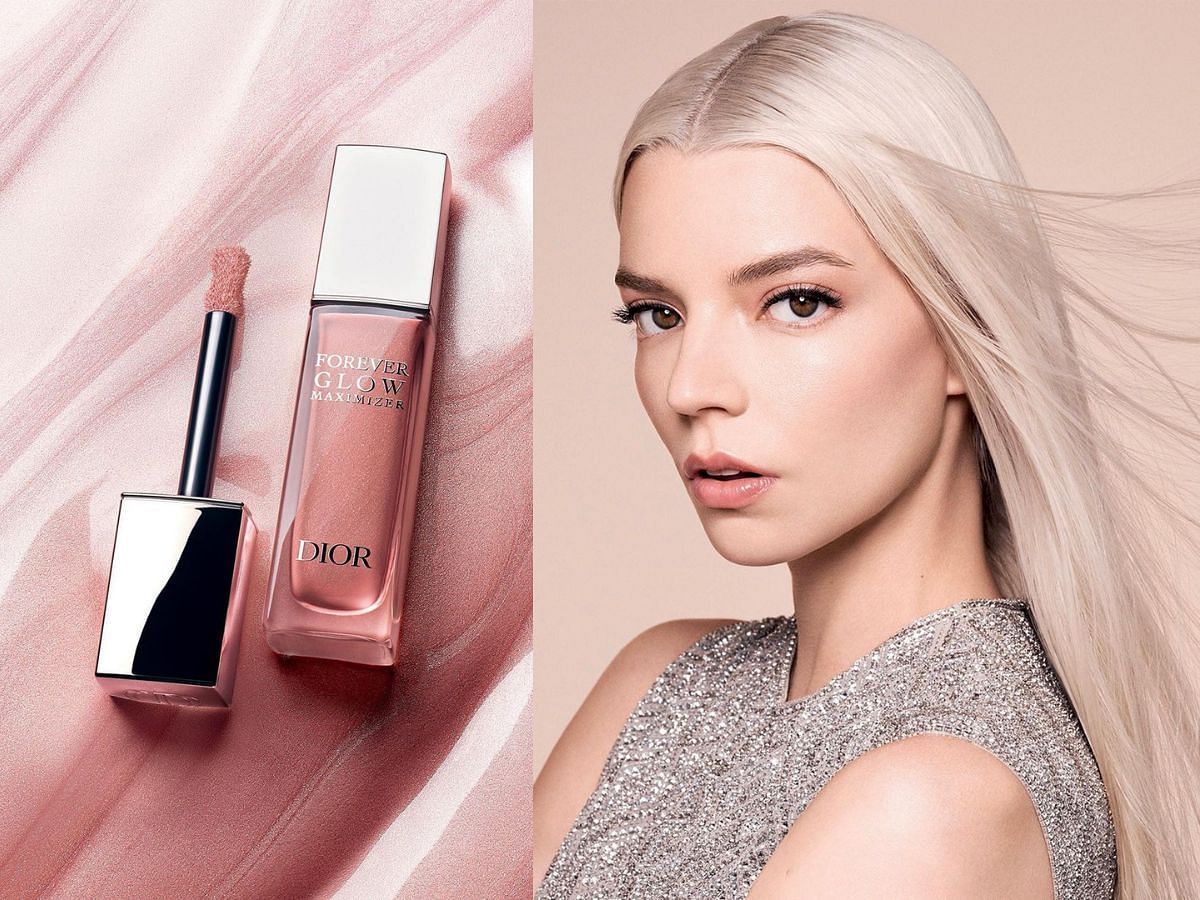 Anya Taylor Joy&rsquo;s look for the latest Dior Forever Glow Maximizer campaign (Image via Instagram/@diorbeautyandanyataylorjoy)