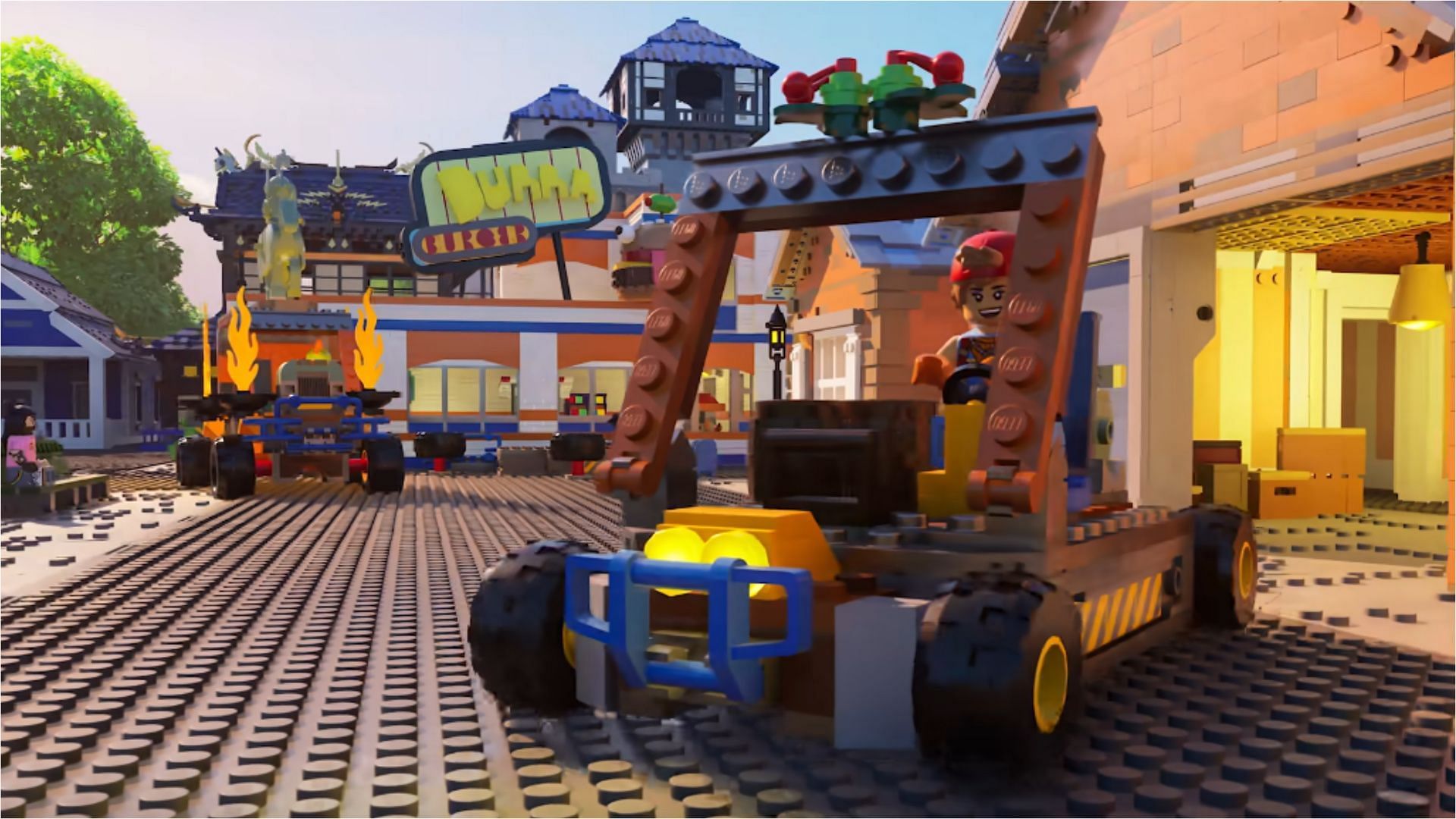 Lego Fortnite introduces Powered Wheels (Image via YouTube/LEGO Fortnite)