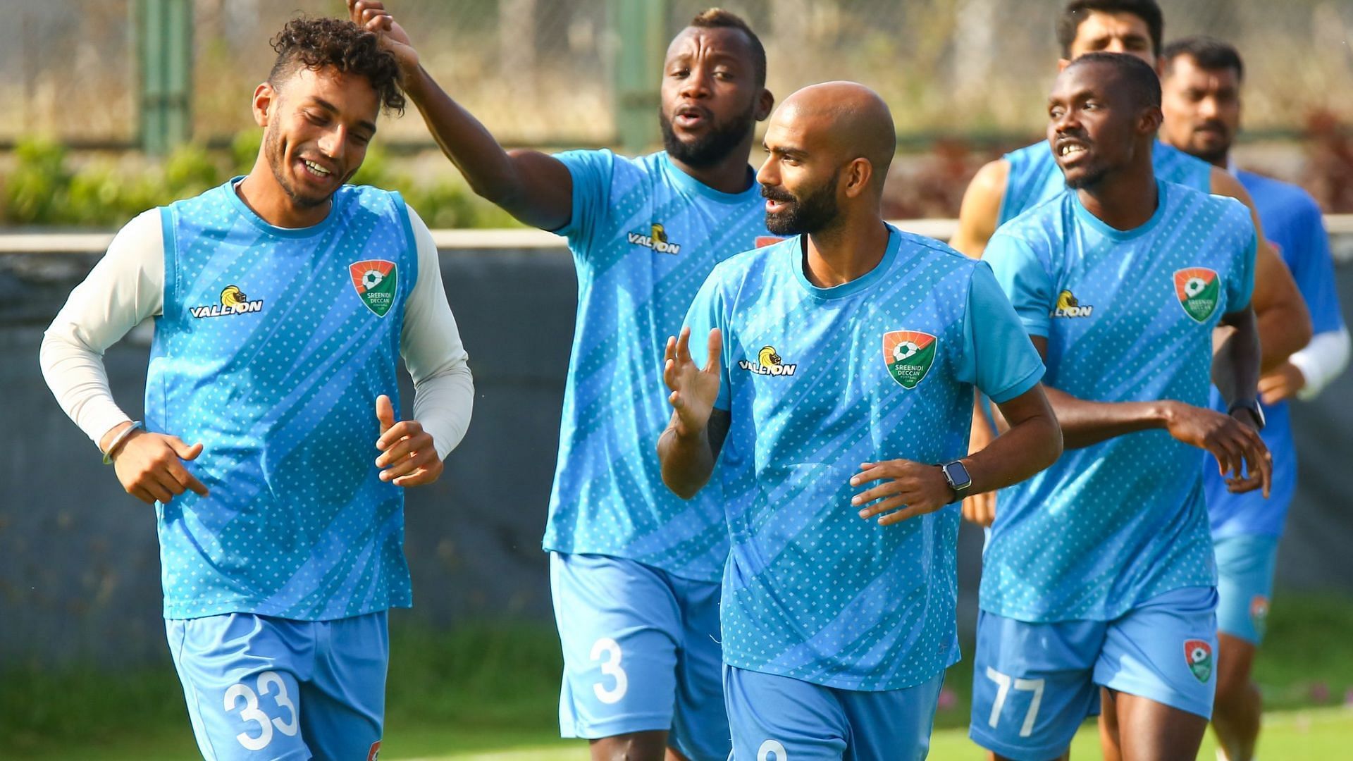 Sreenidi Deccan FC players during training