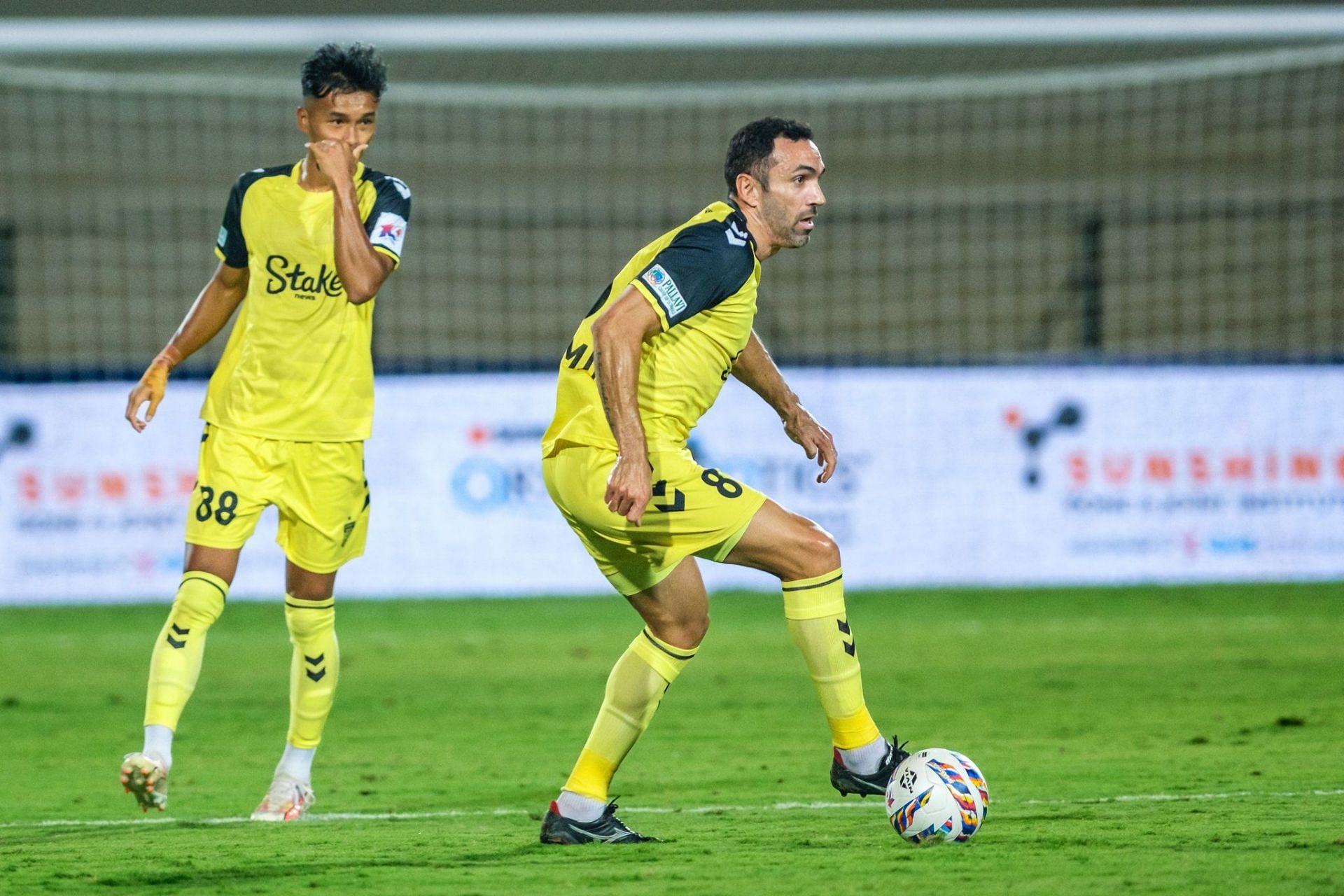 Hyderabad captain Joao Victor scored the equaliser for Hyderabad against NorthEast United on Monday. [ISL]