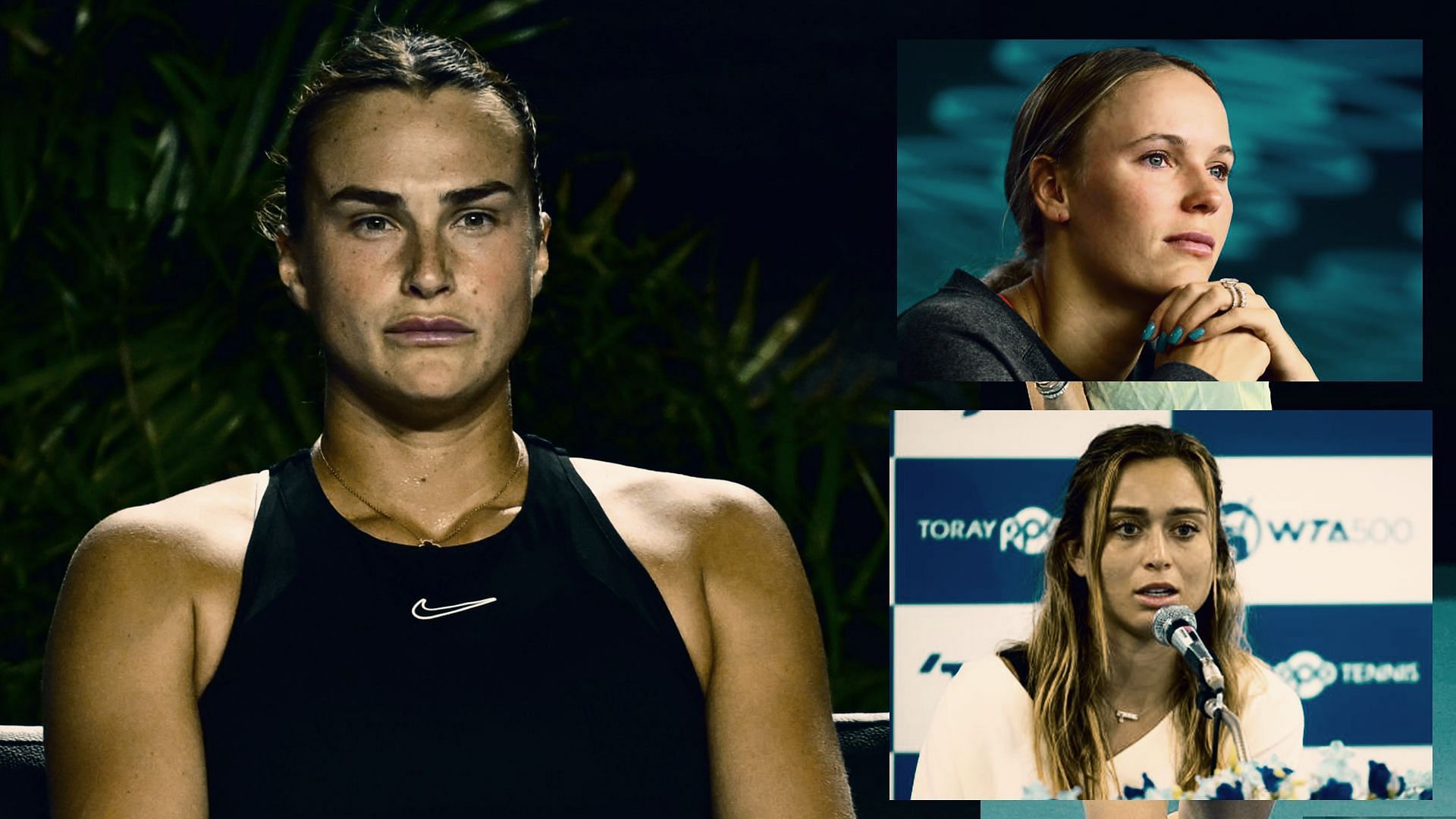 Fans reacted angrily as Paula Badosa and Caroline Wozniacki were questioned by journalists over Aryna Sabalenka