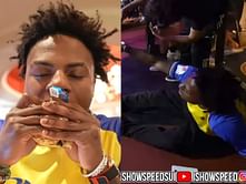 "Am I about to die?" - IShowSpeed hilariously collapses outside Hard Rock Cafe after eating the signature "Messi Burger"