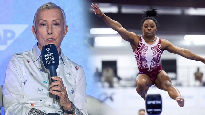 "Simone Biles is a winner unlike you" - Martina Navratilova hits back at GOP candidate Mark Robinson for criticizing Olympian's mental health break