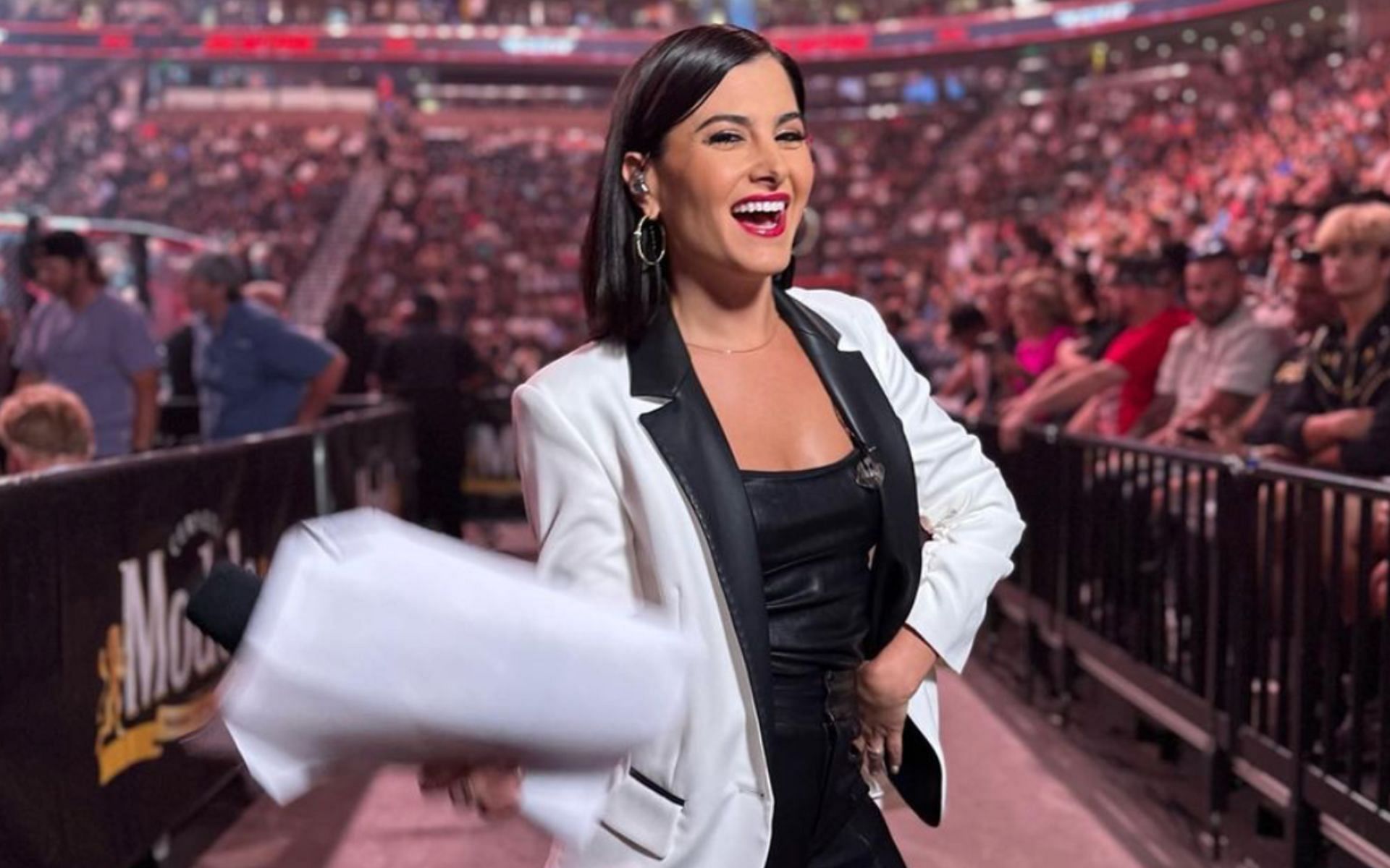 Megan Olivi pictured at UFC 291 [Photo Courtesy @meganolivi on Instagram]