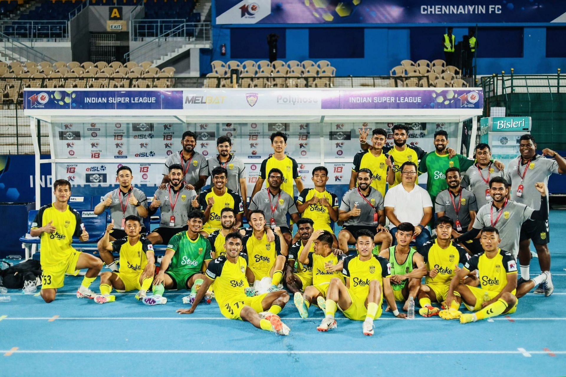 The victorious Hyderabad FC side after the 