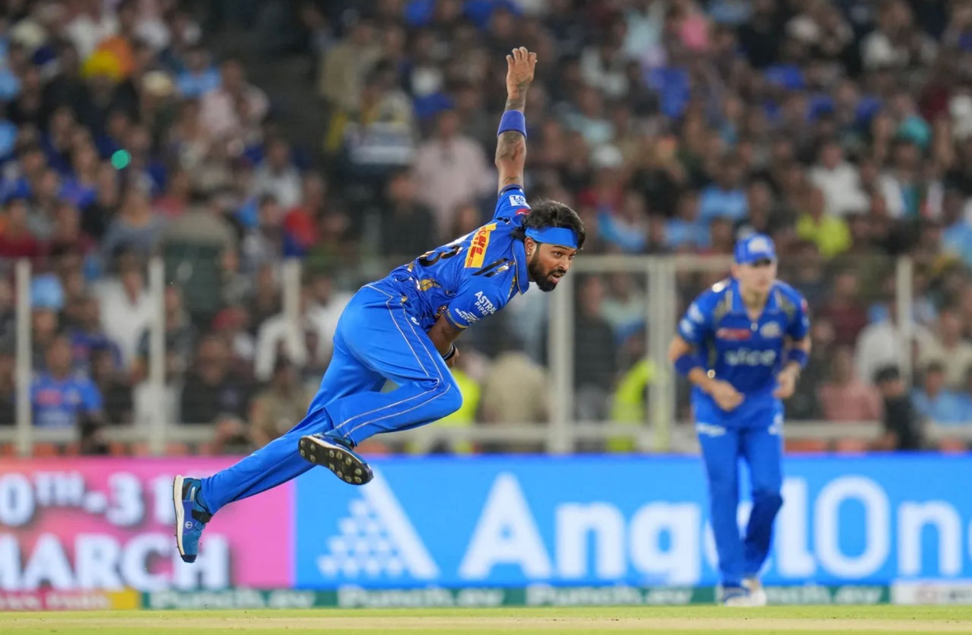 Hardik Pandya in action during MI vs GT clash in IPL 2024. (PC: BCCI/IPLT20)