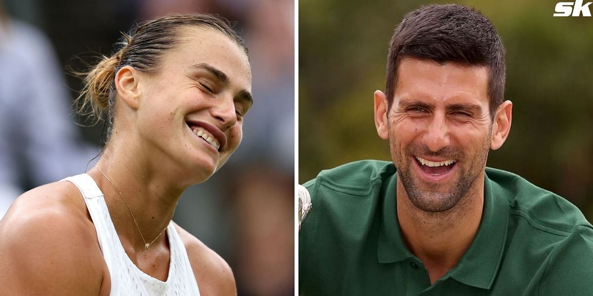 Aryna Sabalenka(left) and Novak Djokovic(right)