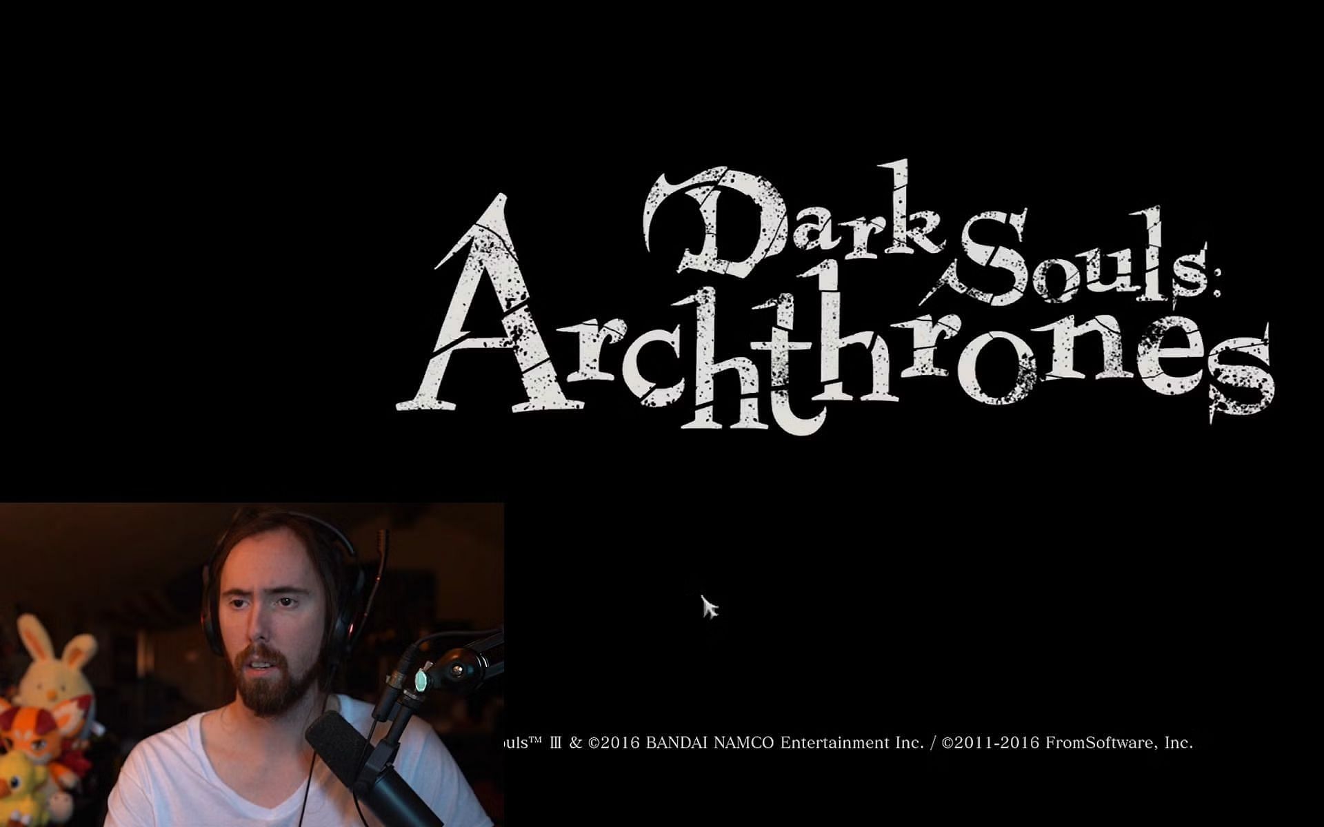 Asmongold seems very impressed by Dark Souls: Archthrones (Image via Zackrawrr/Twitch)