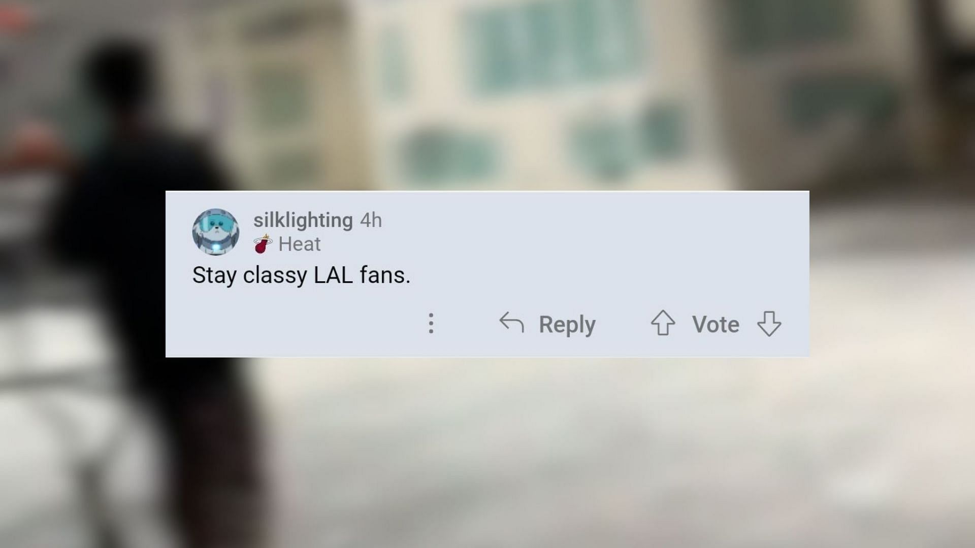 A fan sarcastically calls the Lakers fandom &quot;classy&quot;