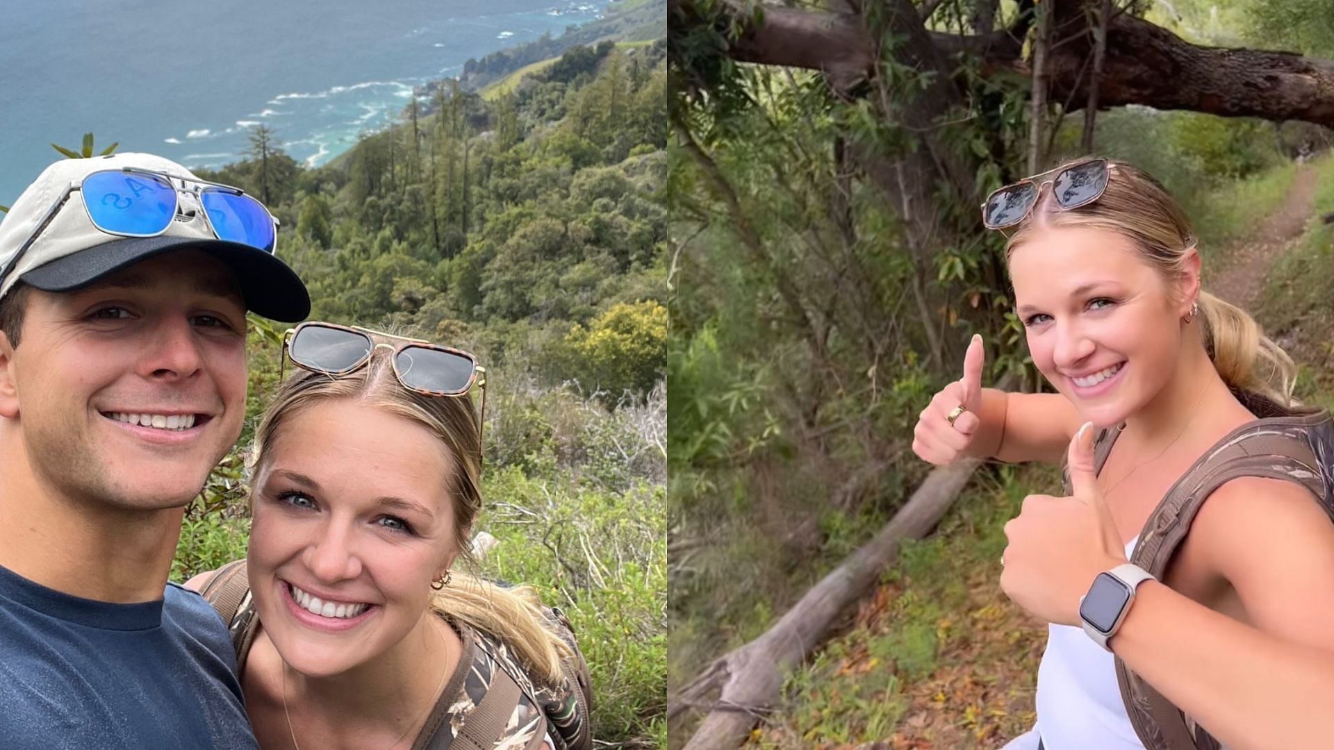 Brock and Jenna Purdy took selfies from their recent Big Sur, California trip.
