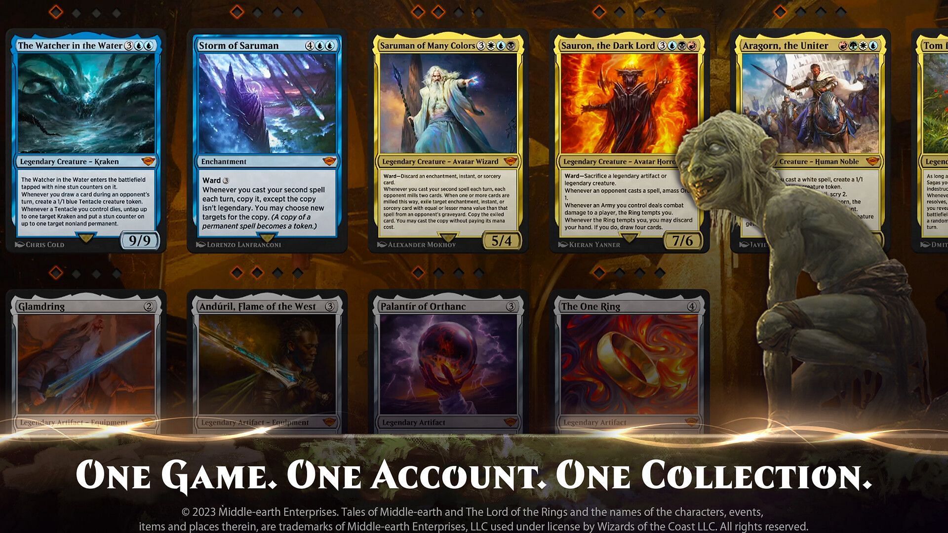 Different types of cards in Magic: The Gathering Arena (Image via Steam)