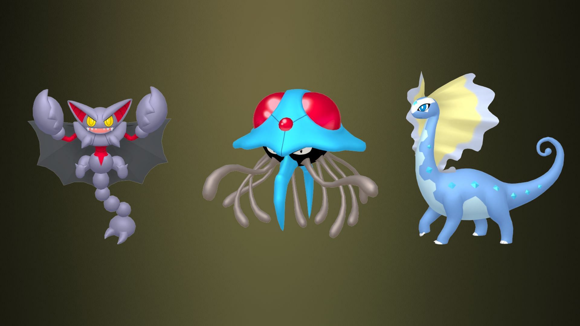 Shadow Gliscor, Tentacruel, and Aurorus (Image via The Pokemon Company)