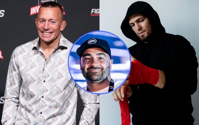 "Took him down 3-4 times and actually won the fight" - Eddie Alvarez explains why Georges St-Pierre would have beaten Khabib Nurmagomedov