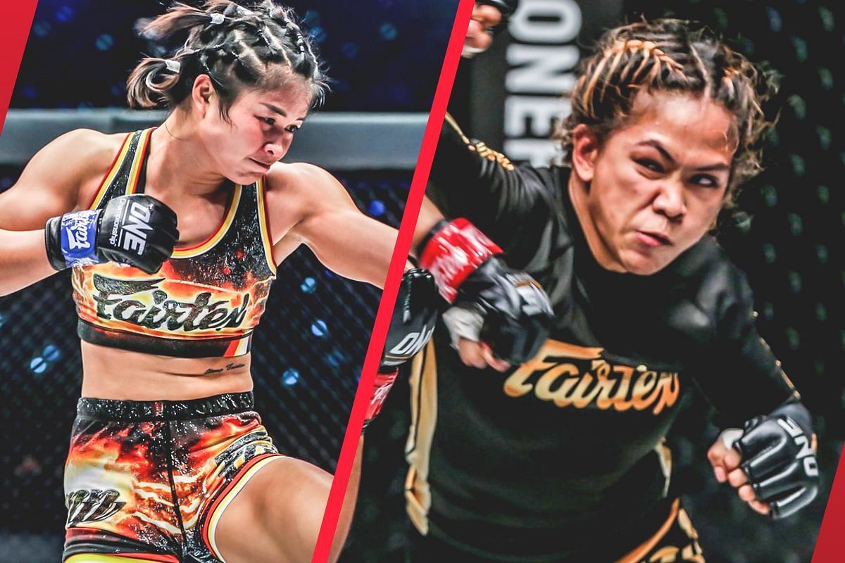 Stamp Fairtex (left) and Denice Zamboanga (right) | Image credits: ONE Championship