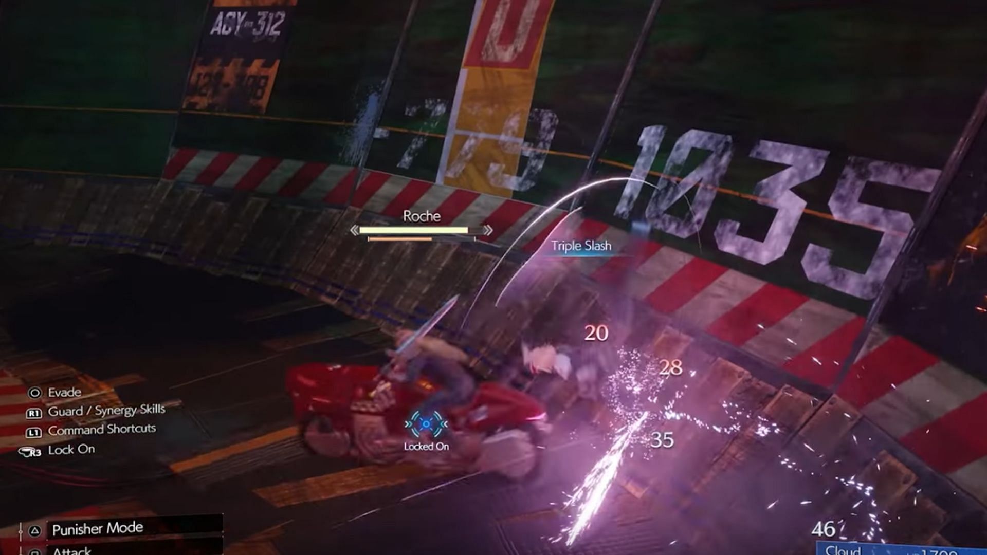 Use Triple Slash attack on Roche in Final Fantasy 7 Rebirth (Image via YouTube/FP Good Game, Square Enix)