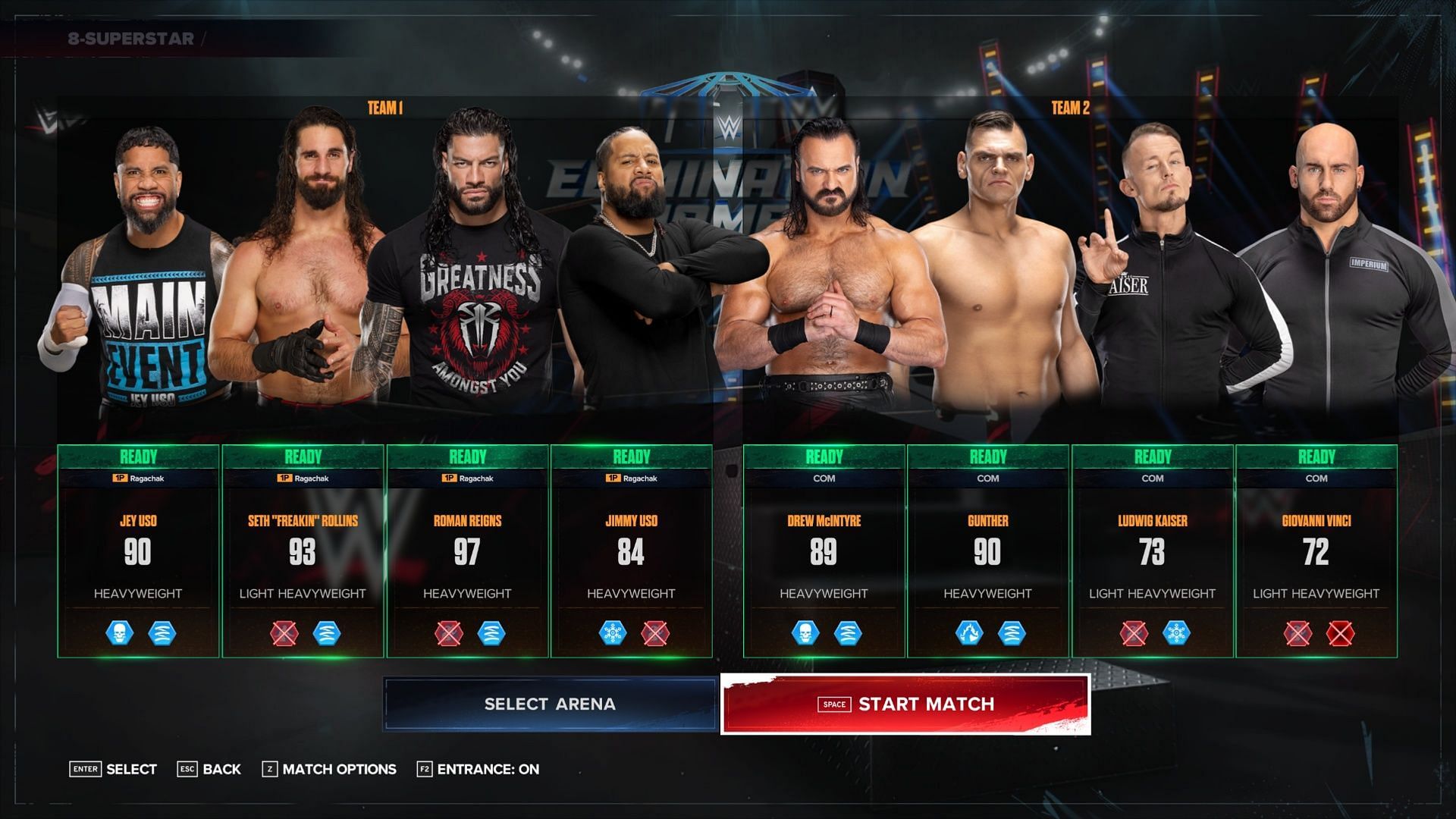 Survivor Series match in WWE 2K24