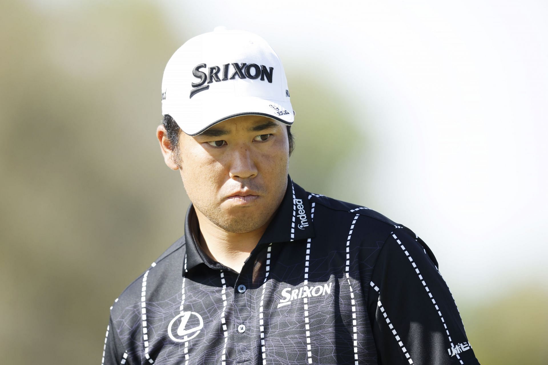 Hideki Matsuyama practices at the TPC Sawgrass ahead of the 2024 Players Championship