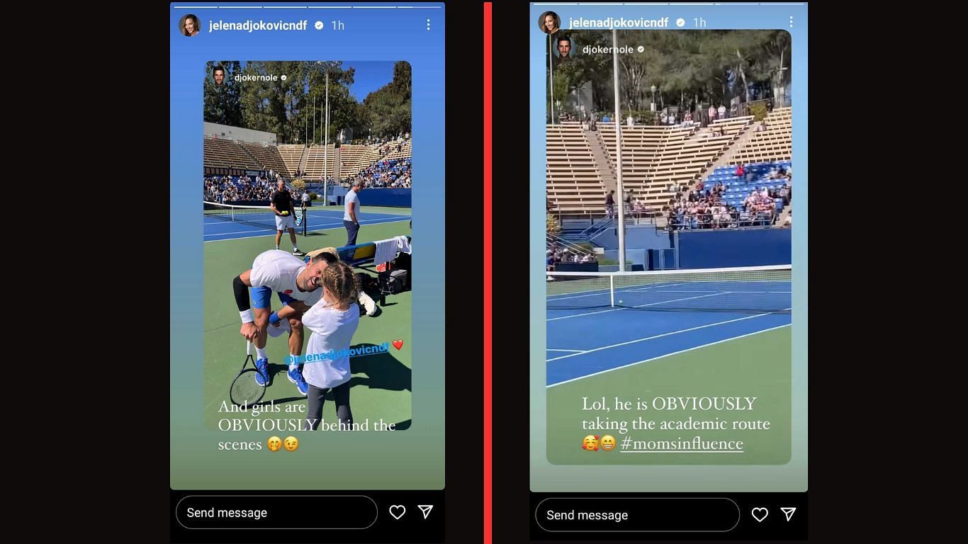 Screengrabs from Jelena Djokovic&#039;s Instagram