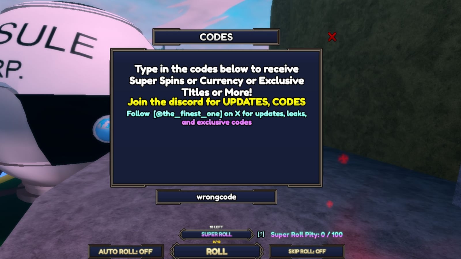 Os Roulette Code Block Anime Roulette codes