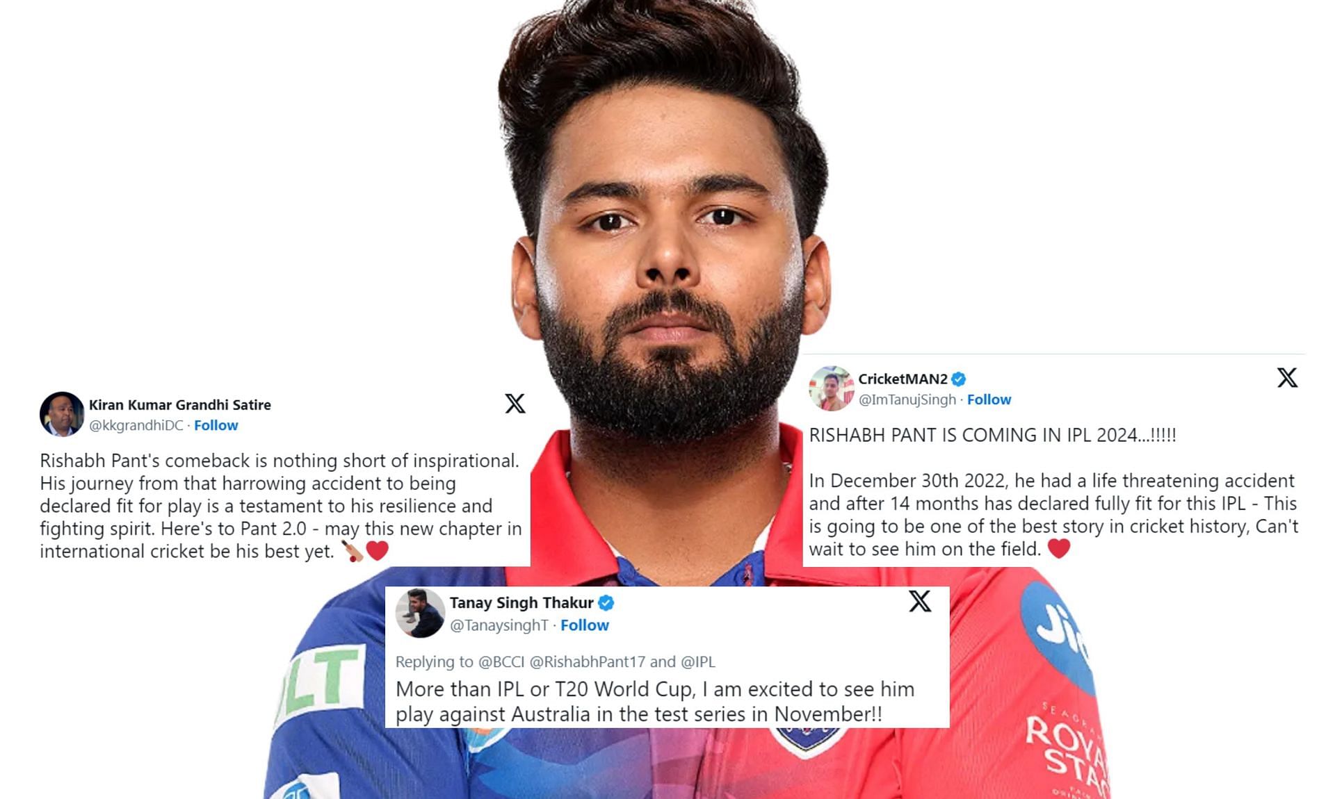 Fans react after BCCI declares Rishabh Pant fit for IPL 2024. 