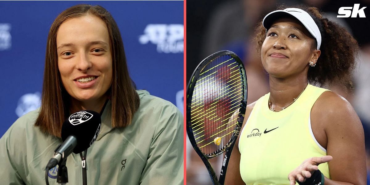 Iga Swiatek (L), Naomi Osaka (R)