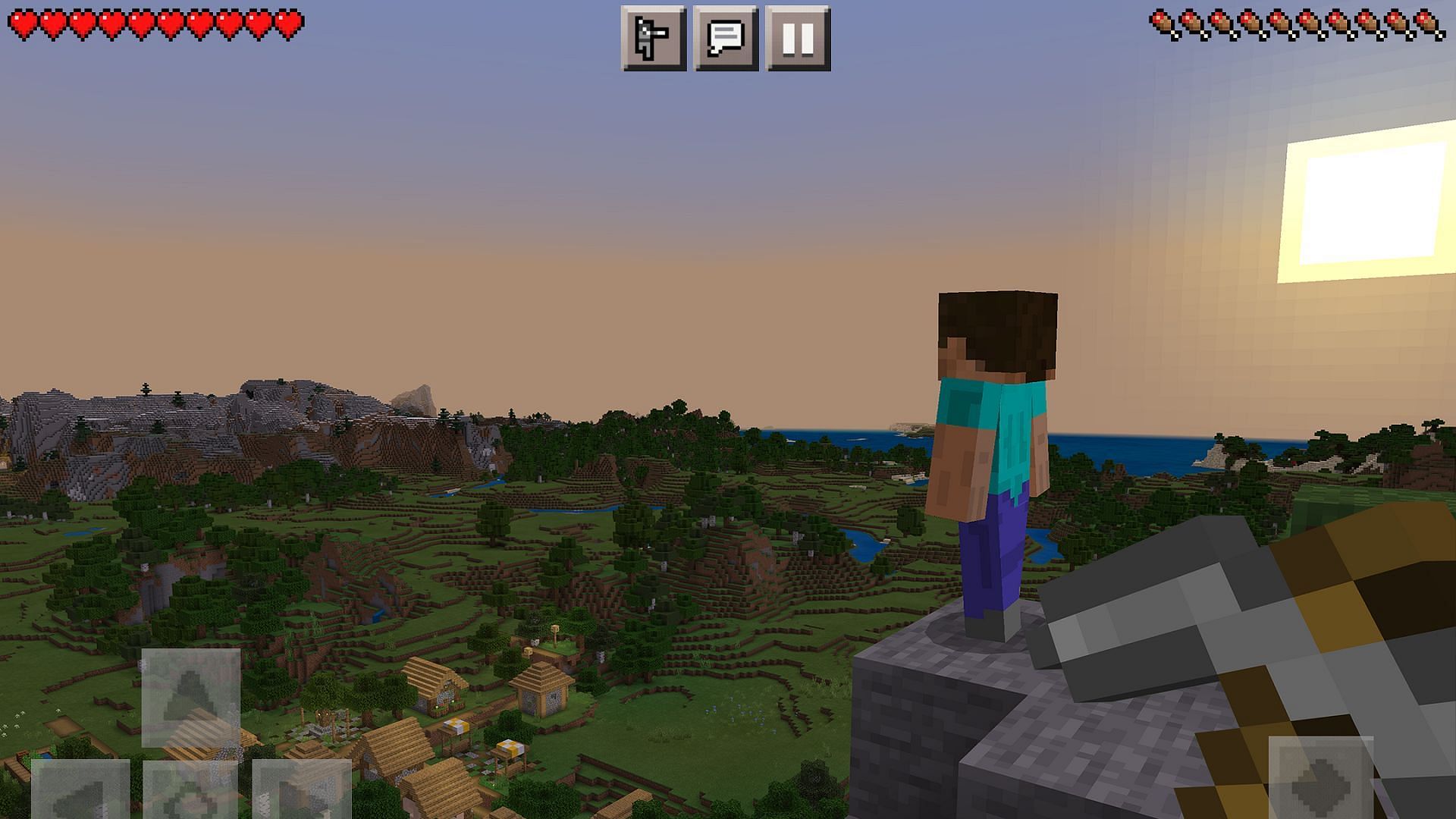 Updating the game on mobile devices requires your respective app store (Image via Mojang)