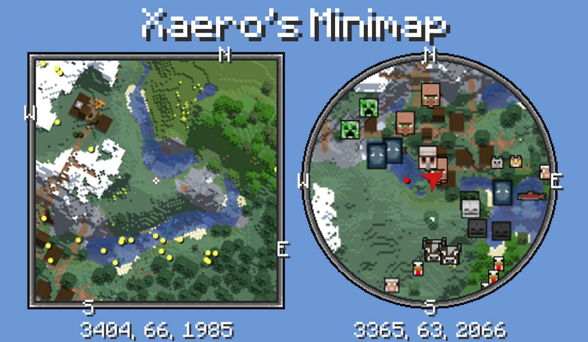 Xaero&#039;s Minimap offers a better way to navigate a Minecraft world (Image via Thexaero/Modrinth)