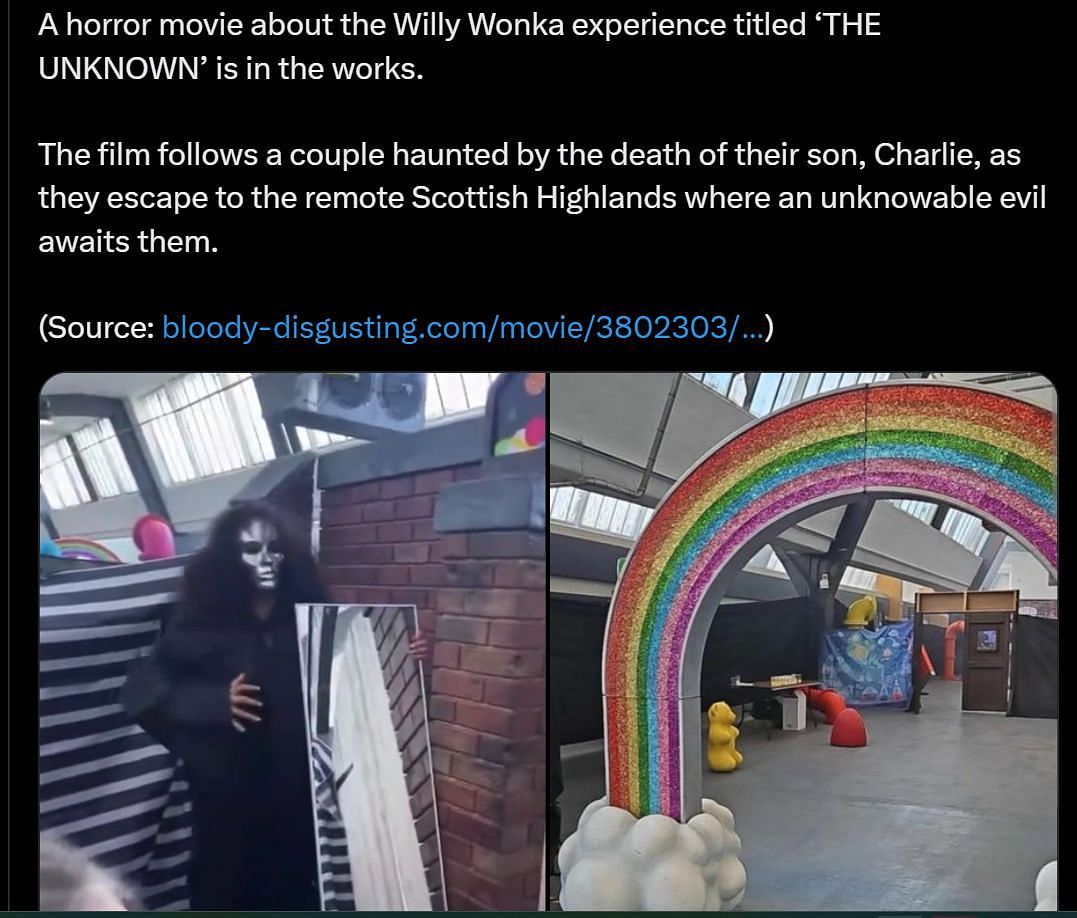 DF&#039;s post about the Glasgow event-inspired movie (Image via X)