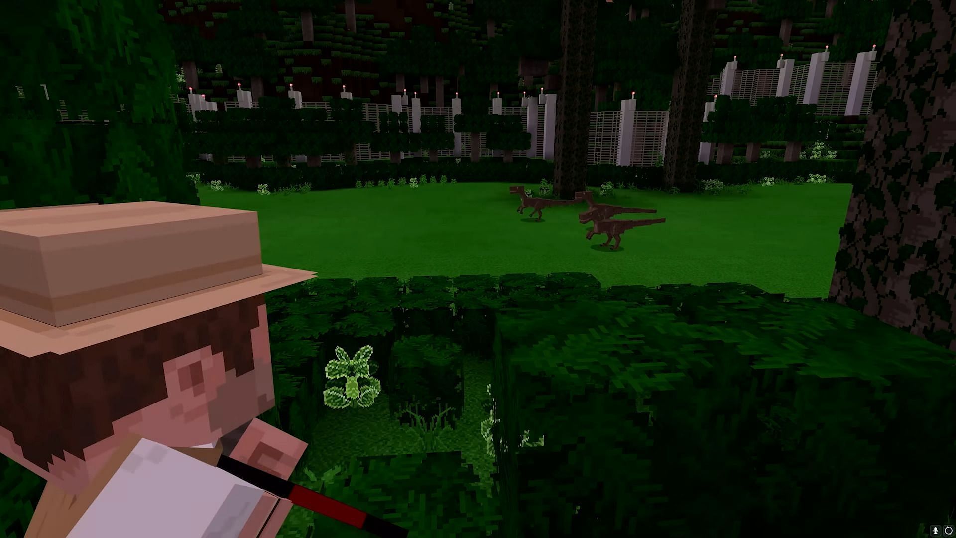 Save Jurassic World from a dinosaur outbreak in this Minecraft DLC (Image via Mojang/Universal)
