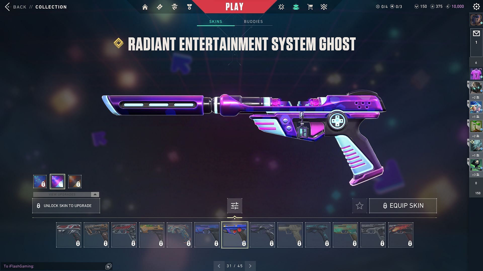 Radiant Entertainment System Ghost in Valorant (Image via Riot)