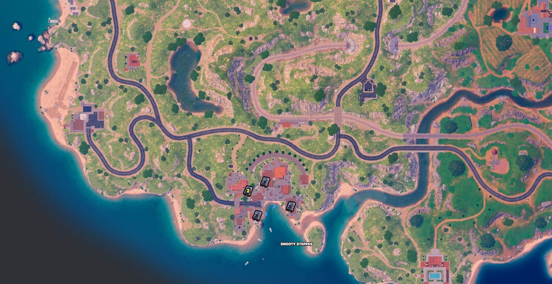All Safe locations in Chapter 5 Season 2 (Image via Fortnite.GG)