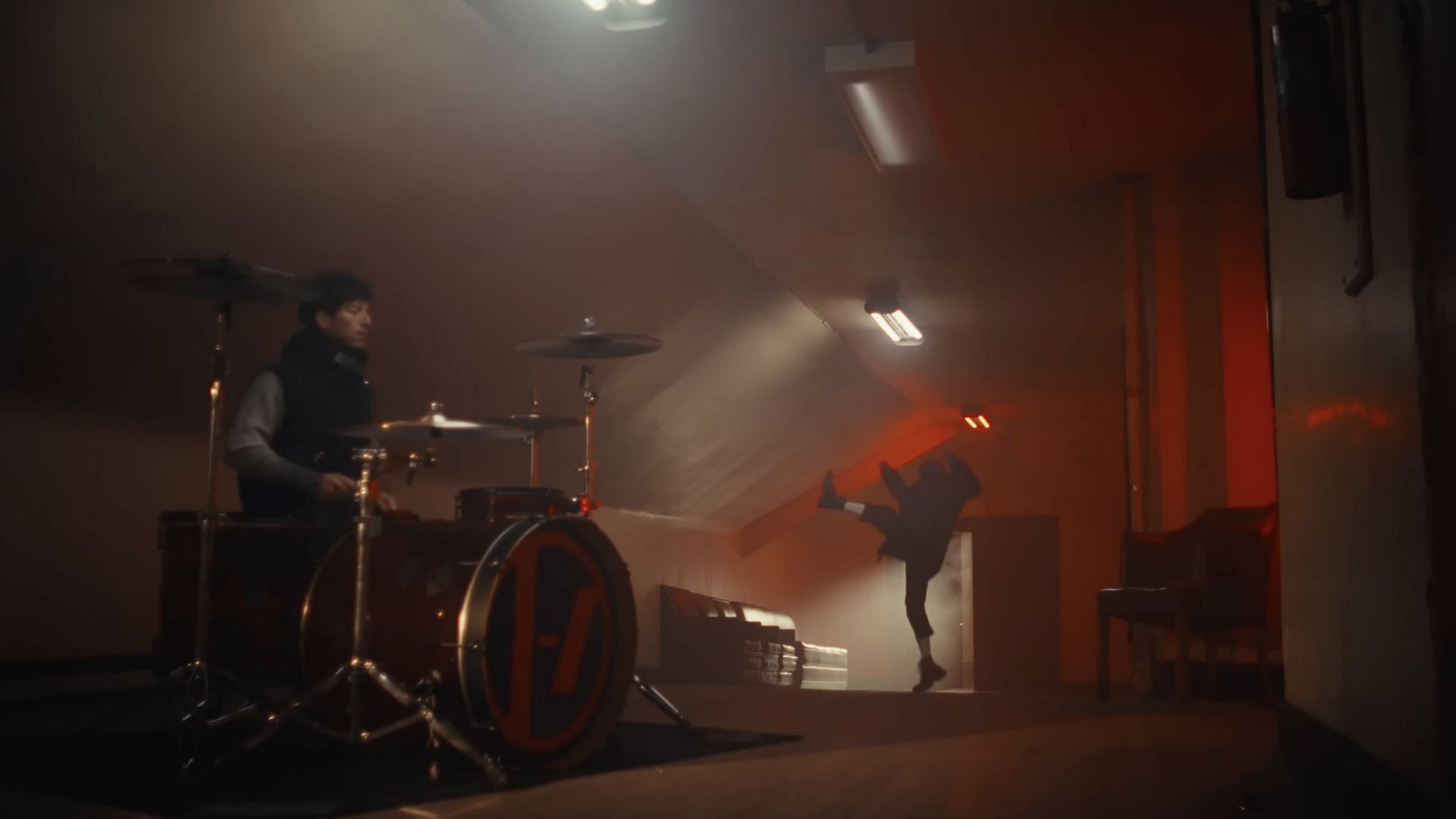 Screenshot from the music video for Twenty One Pilots&#039; new single &#039;Overcompensate&#039; (Image via YouTube/@twentyonepilots)