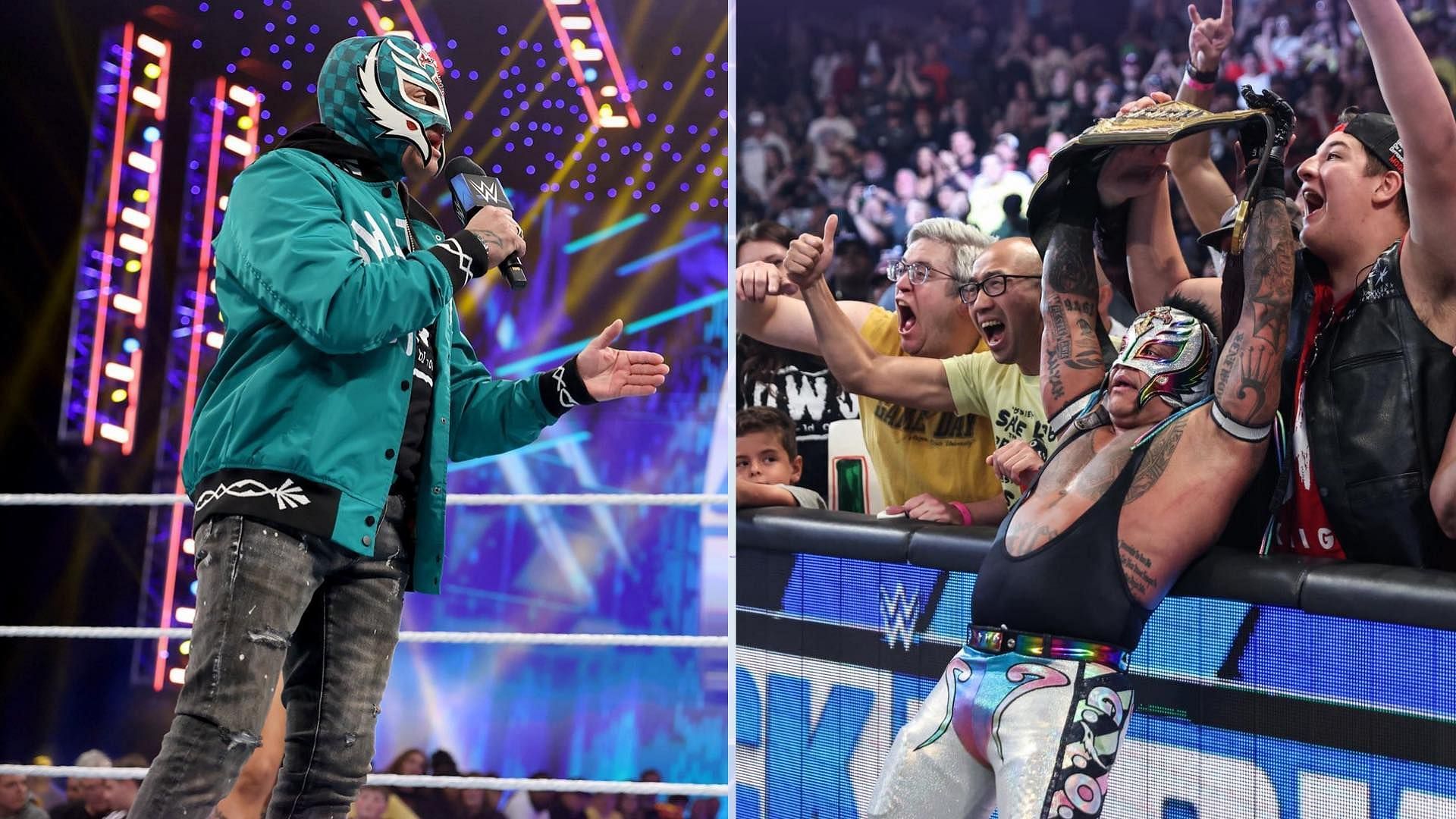 Rey Mysterio as seen at a WWE event.