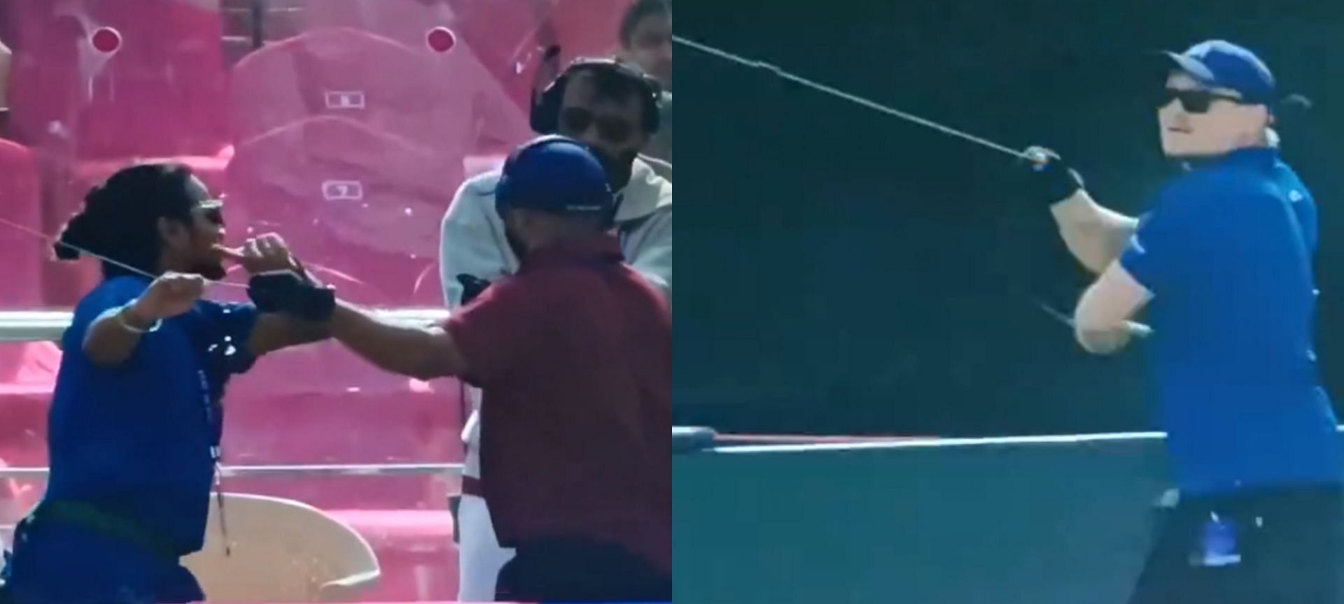 In a bizarre incident during the ongoing 2024 IPL match between the RR and LSG in Jaipur on Sunday, March 24, the play had to be halted for some time after the wires of the spider cam came down falling on the ground