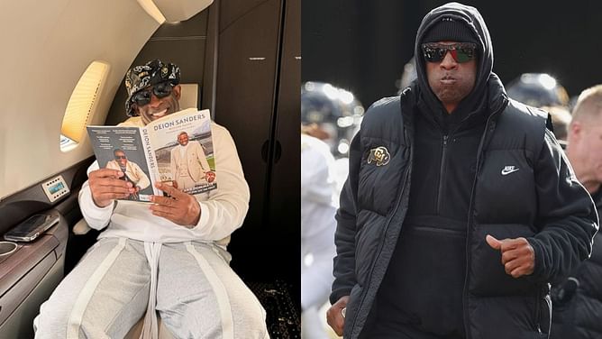 IN PHOTOS: Deion Sanders makes his flying time on Jet productive with new book 21 Ways to Win on & off the Field