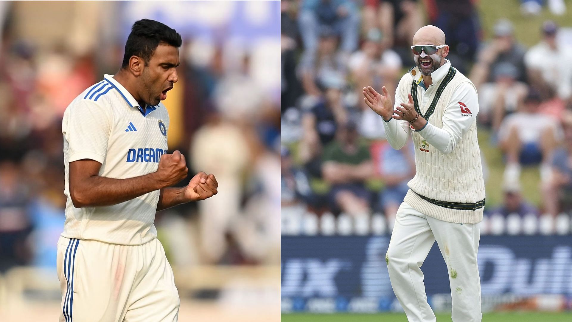 Ravichandran Ashwin (L) &amp; Nathan Lyon together have dismissed Joe Root 15 times in Tests